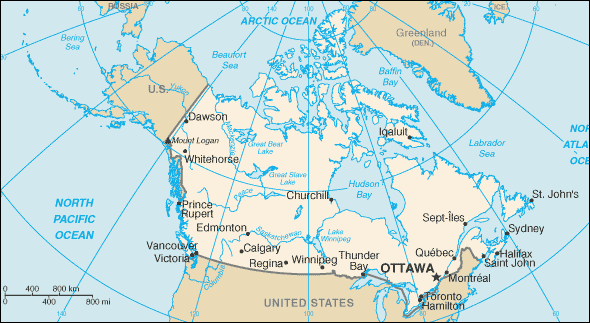 Map of Canada