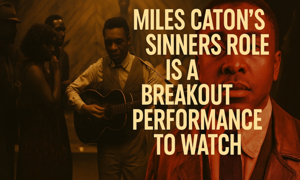 Thumbnail featuring Miles Caton as Preacher Boy in Sinners, highlighting his breakout performance in Ryan Coogler’s Southern Gothic horror film.