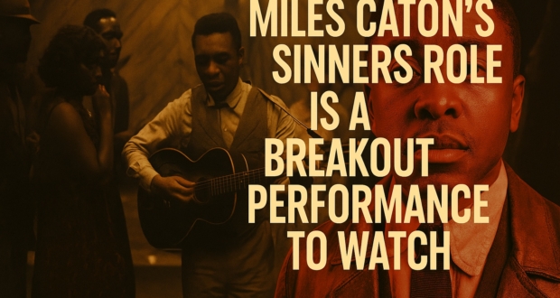 Thumbnail featuring Miles Caton as Preacher Boy in Sinners, highlighting his breakout performance in Ryan Coogler’s Southern Gothic horror film.