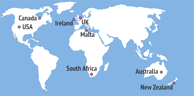 English-speaking countries